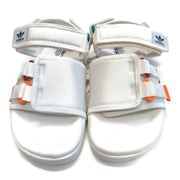 Adidas Adilette Mens Size 6 Sandal 4.0 Slides White Orange Sandals GZ8828 main image 4